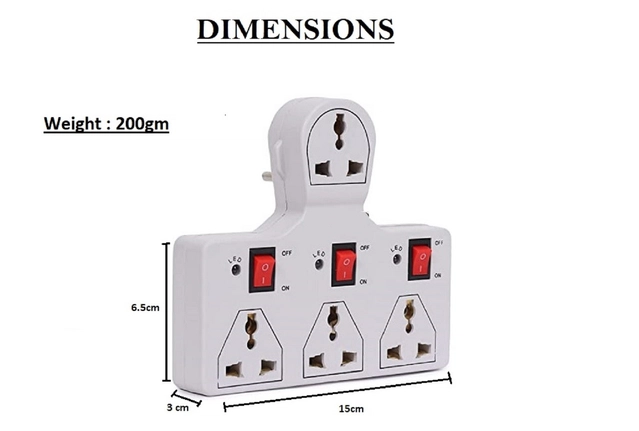 Kaltron 4+3 Portable Extension Board (White)