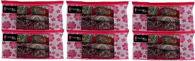 Non Woven Printed Saree Cover (Multicolor)