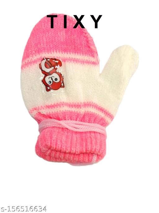 Woolen Gloves for Kids (Multicolor, 0-3 Months) (Set of 6)