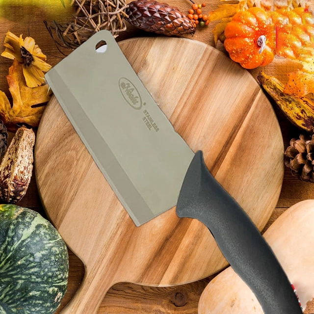 Stainless Steel Vegetable & Meat Cleaver Chopping Knife for Kitchen (Multicolor, 11 inches)