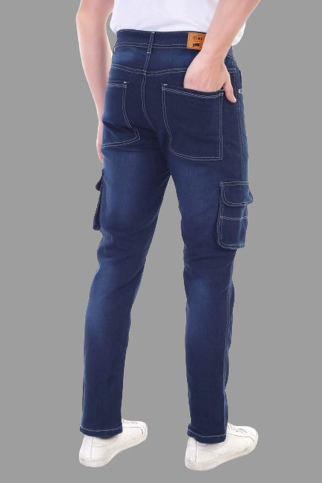 Denim Straight Fit Jeans for Men (Dark Blue, 28)