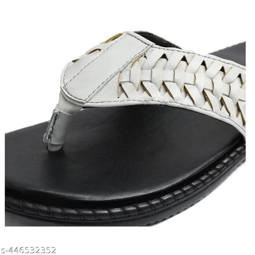 Flipflops for Men (White & Black, 6)