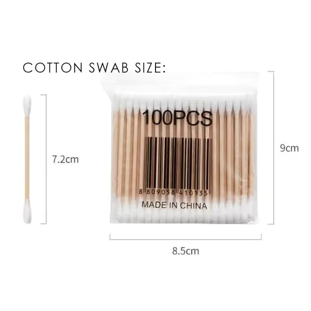 Wooden Cotton Ear Cleaning Buds (Pack of 300)