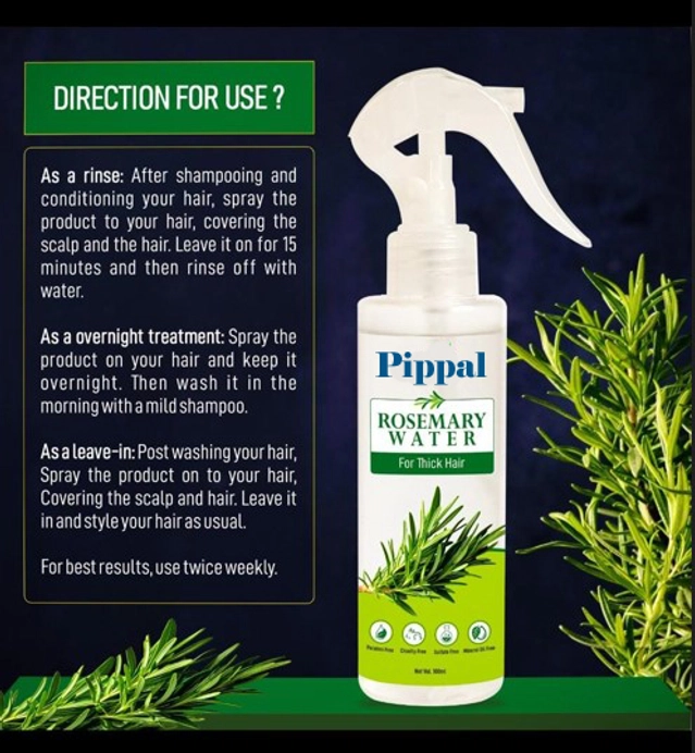 Pippal Rosemary Water Hair Spray (100 ml)