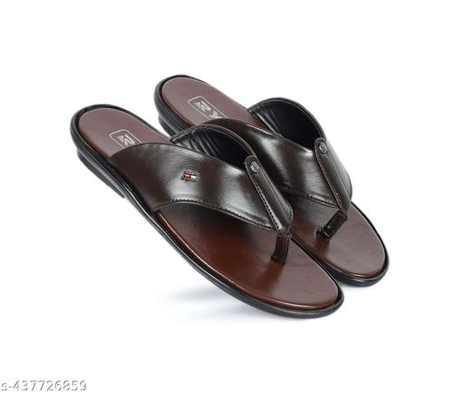 Flipflops for Men (Black & Brown, 6)