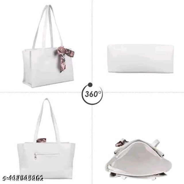 PU Handbag for Women (White)