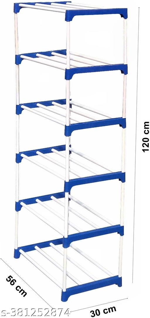 Metal 6 Layer Collapsible Multipurpose Rack (Blue)