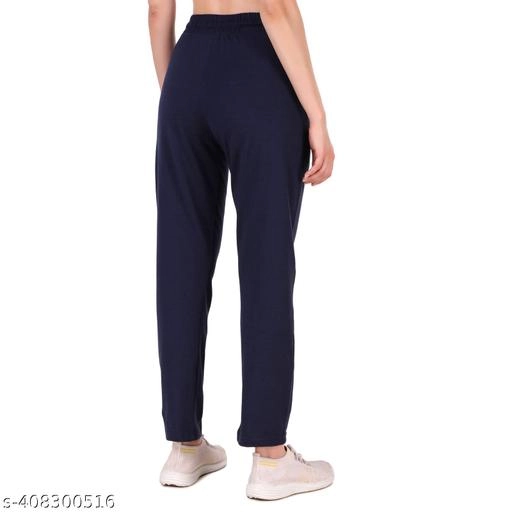 Cotton Trouser for Women (Blue, M)