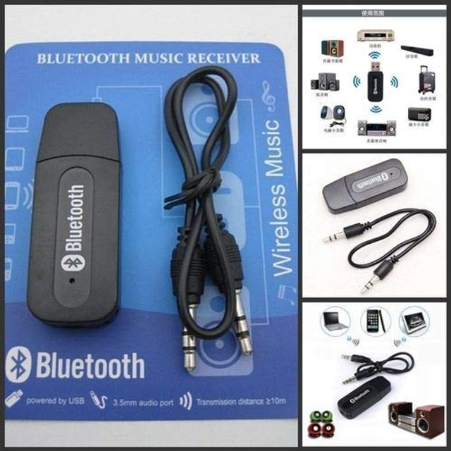 Car Bluetooth Stereo Audio Receiver (Black)