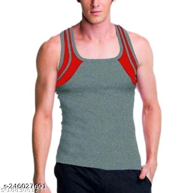 Cotton Vests for Men (Red & Black, XS) (Pack of 2)