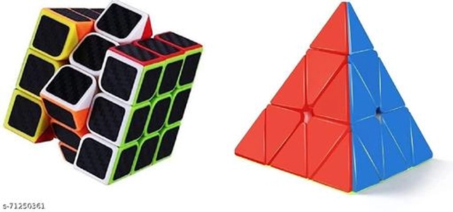 Plastic Rubik Cube (Multicolor, Pack of 2)