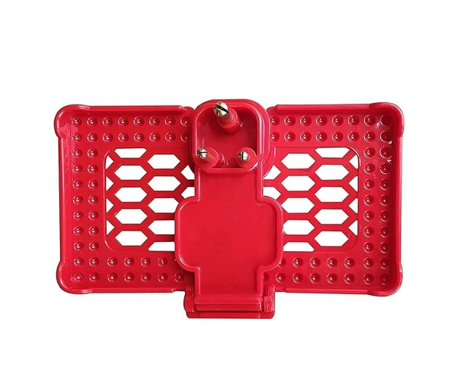 Plastic Wall Mobile Charging Holder (Red)