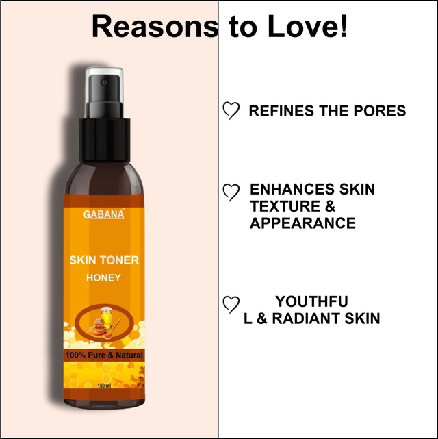 Combo of Gabana Honey & Vitamin C Skin Toner Spray (100 ml, Pack of 2)