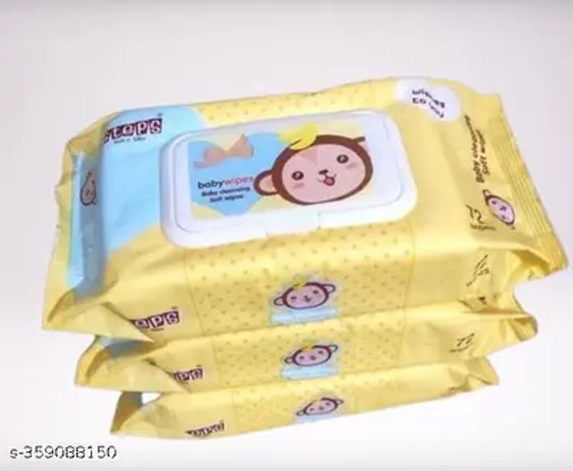 Steps 72 Pcs Baby Wipes (Set of 3)