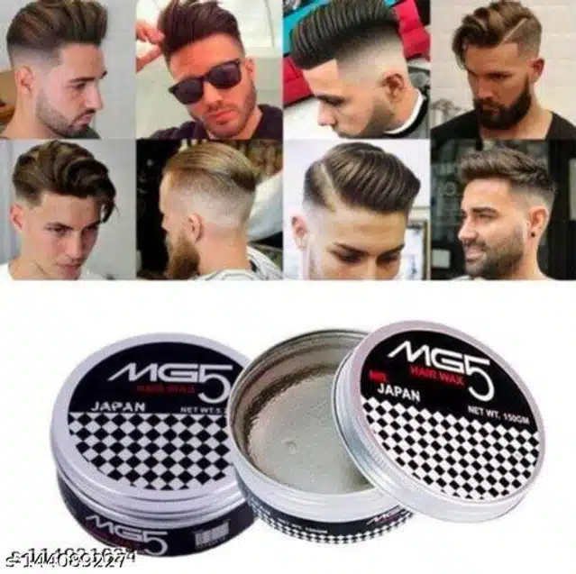 MG5 Hair Wax for Men (150 g) with Roller Comb (Pink & Silver, Set of 2)