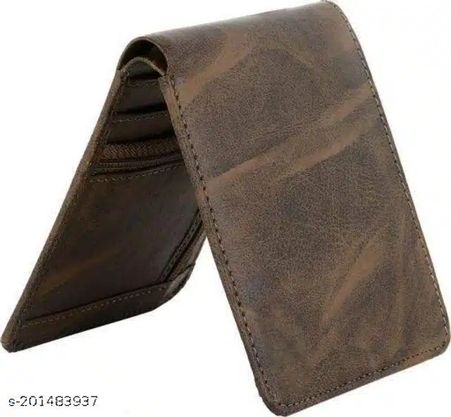 Faux Leather Wallet for Men (Brown)