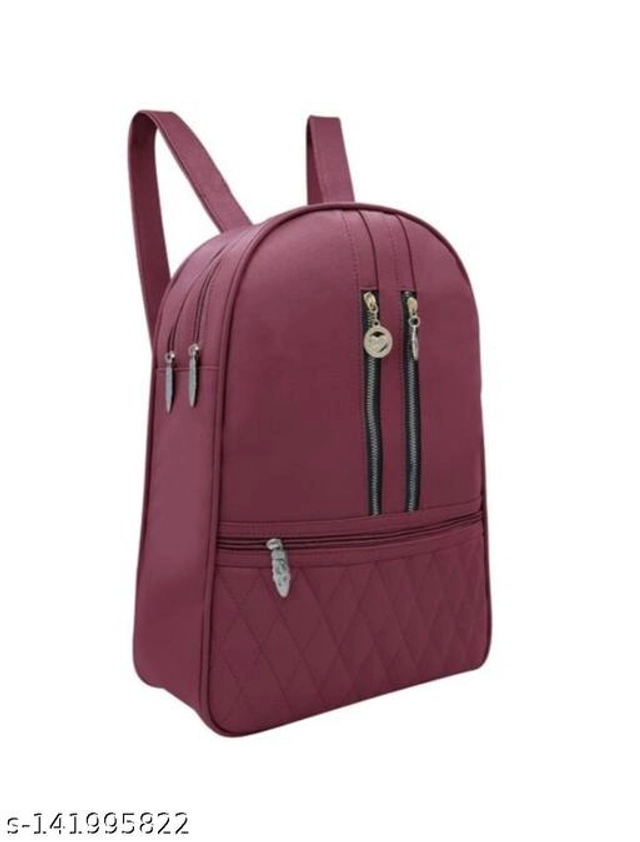 PU Backpack for Women (Maroon)