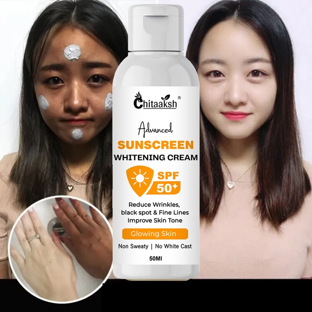 Chitaaksh Advanced SPF 50 Whitening Sunscreen Cream (50 ml)