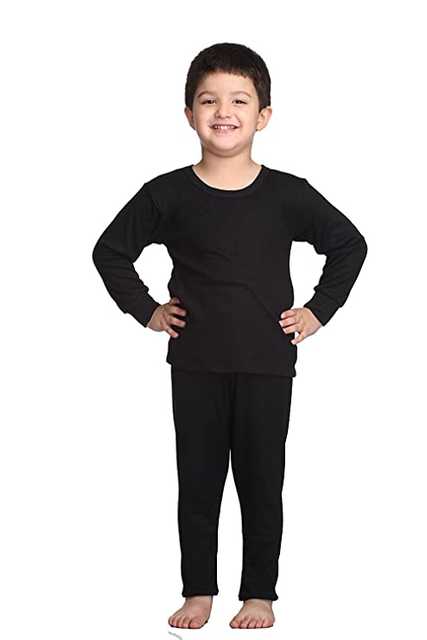Round Neck Thermal Set for Kids (Black, 2-3 Years) (LD-3)