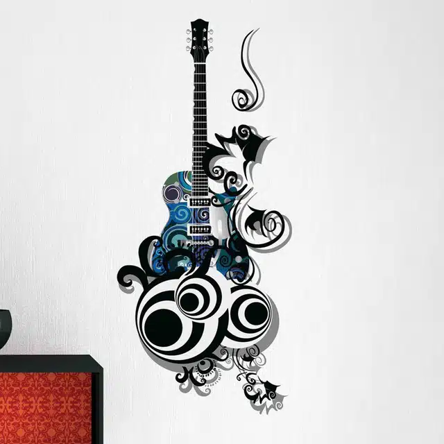 Guitar Self Adhesive Wall Stickers