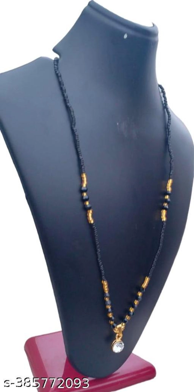 Alloy Mangalsutra for Women (Black & Gold)