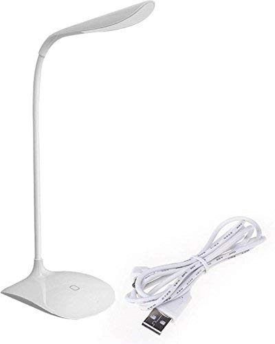 Rocklight Rechargeable Led Touch On Off Switch Student Study Table Lamp  (15 cm, White, Pack of 1)