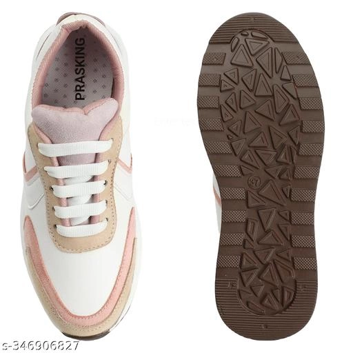 Casual Shoes for Women (White & Beige, 3)