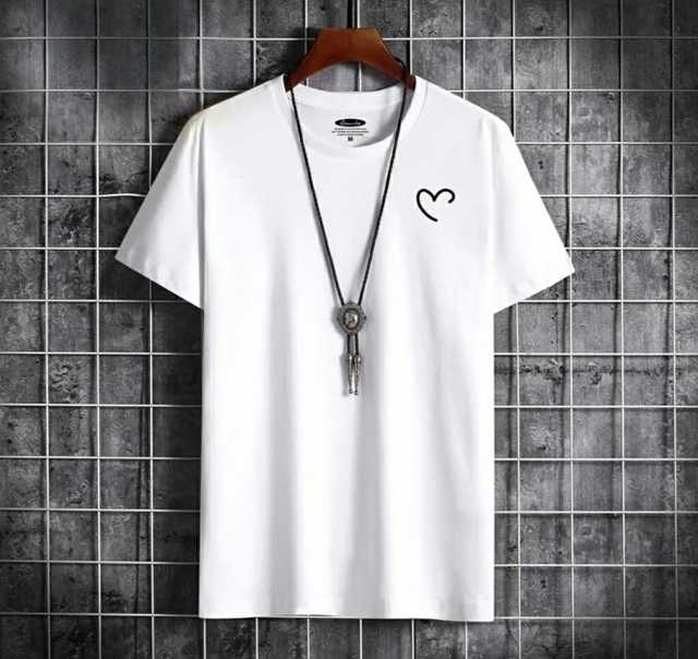 The Lugai Fashion Cotton T- shirt (White, L) (Pack of 1) (D675)