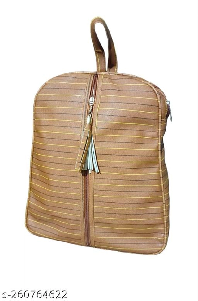 PU Backpack for Women (Tan)