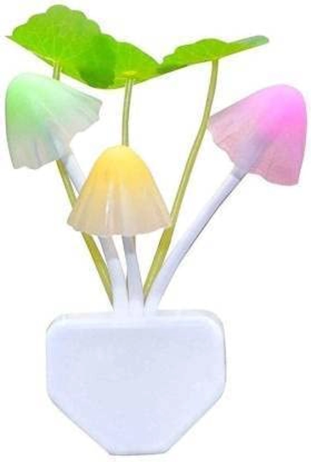 Mushroom Shape Automatic Off/On LED Magic Night Lights (Multicolor)