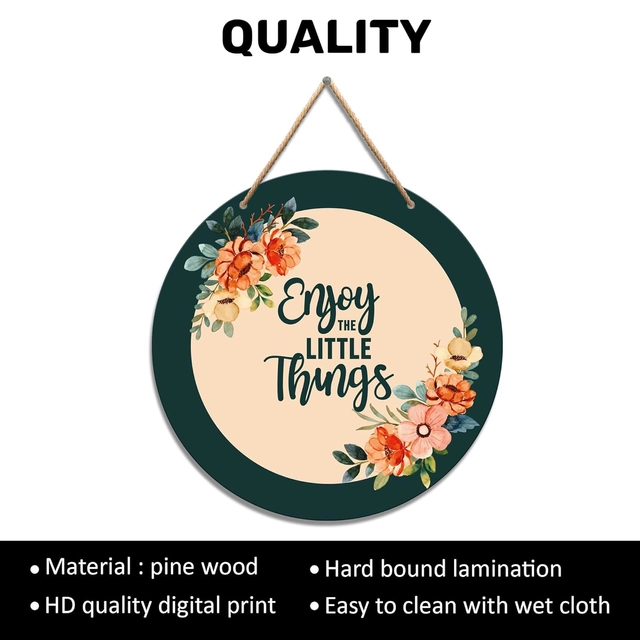 Wooden Hanging Wall Decor (Multicolor, 12x12 inches)