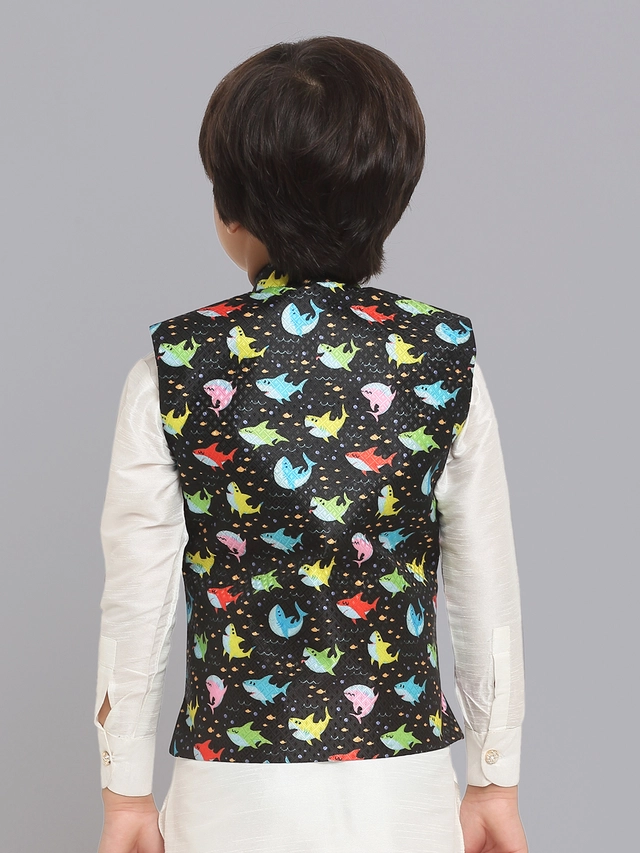 Jacquard Printed Jacket for Boys (Multicolor, 1-2 Years)