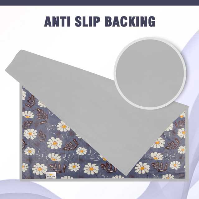 PVC 0.15 mm Waterproof Bed Server Food Mat (Set of 2) (Multicolor, 36 x 36 Inch) (A-73)