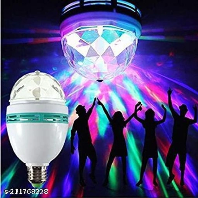 LED Crystal 360 Degree Rotating Bulb (Multicolor)