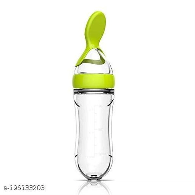 Silicone Food Feeder Bottle for Baby (Multicolor, 90 ml)