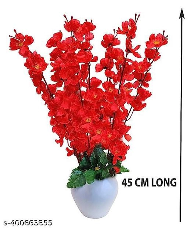 Plastic Artificial Flower (Multicolor, Pack of 2)