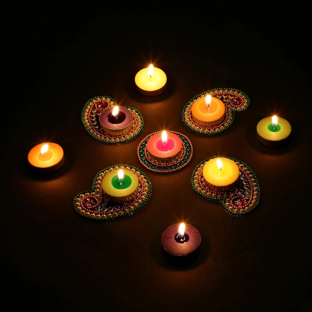 Tea-Light Candles (Multicolor, Pack of 50)