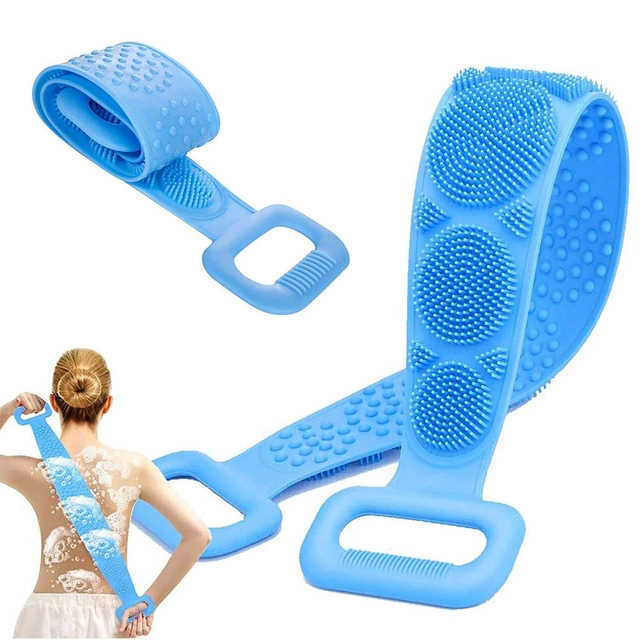 Exfoliator Body Scrubber Belt for Men & Women (Blue)