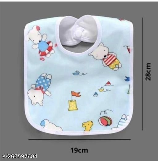 Cotton Printed Bibs for Baby (Multicolor, Pack of 5)