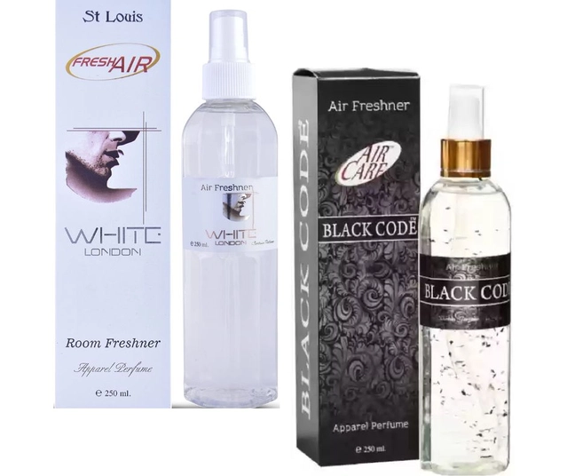 Black Code with White London Room Freshener (Pack of 2, 250 ml)