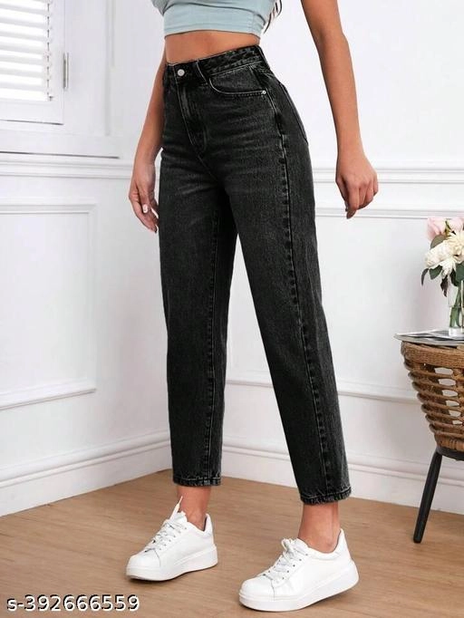 Denim Jeans for Women (Black, 34)