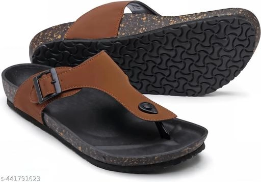 Flipflops for Men (Brown & Black, 6)