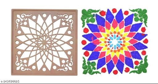 Diwali Rangoli Making Kit (Multicolor, Pack of 6)