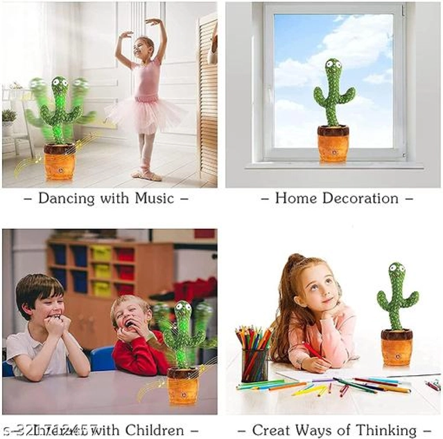 Dancing Cactus Talking Toy for Kids (Multicolor)