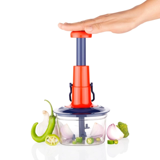 Redsky Manual Push Chopper Steel Blade Hand Press Vegetables Chopper Kitchen (500 ml)