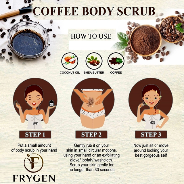 FRYGEN Exfoliate Coffee Scrub for Face & Body (100 g)