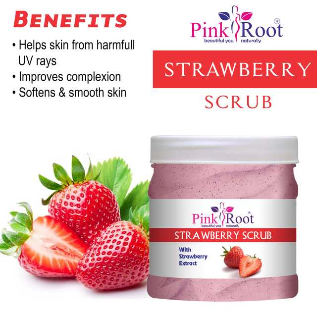 Pink Root Strawberry Scrub (Pack Of 1, 500 ml) (MI-157)