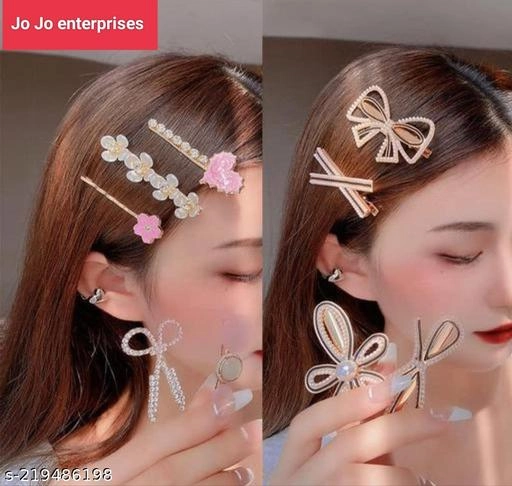 Metal Hair Clips for Women (Multicolor, Pack of 16)