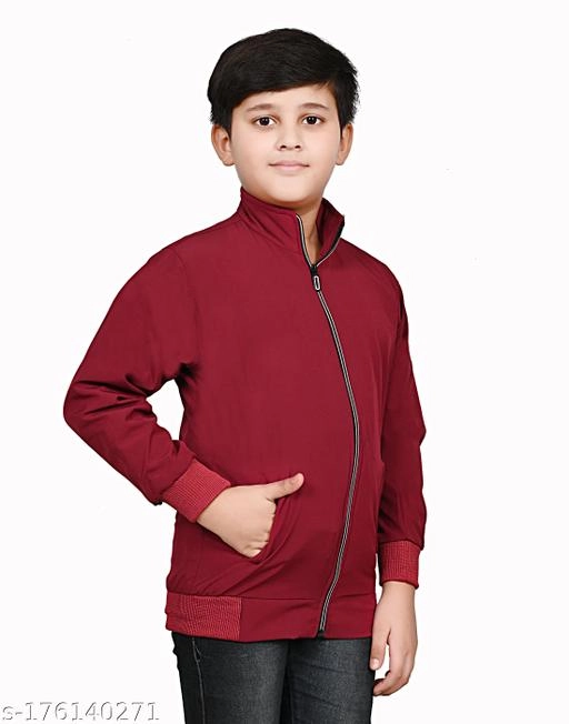 Jacket for Boys (Maroon, 3-4 Years)