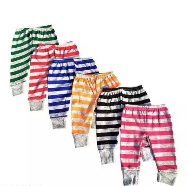Woolen Striped Pyjamas for Kids (Pack of 6) (Multicolor, 0-6 Months)
